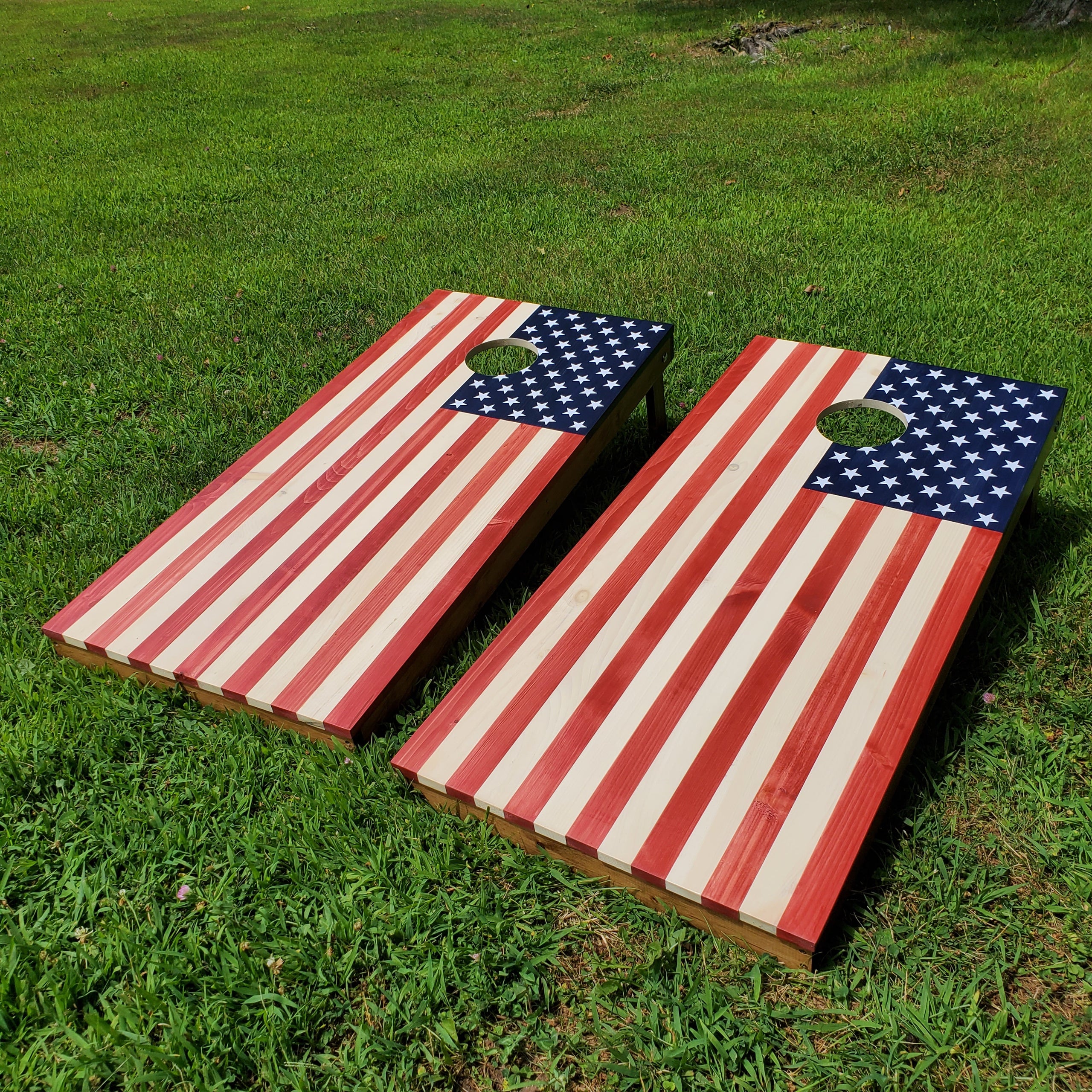 Cleveland Browns American Flag Cornhole Set with Bags - Custom Cornhole, LLC