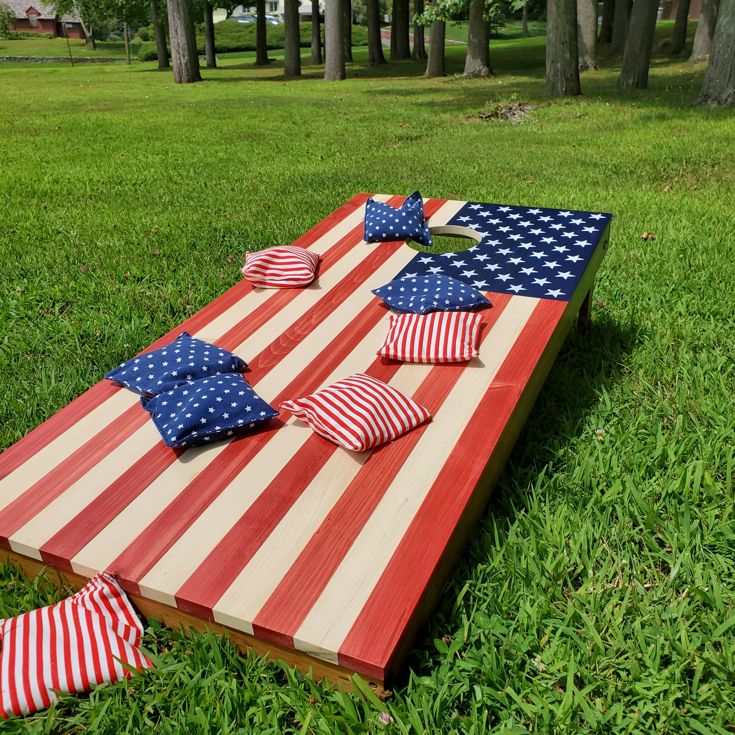 American deals flag cornhole